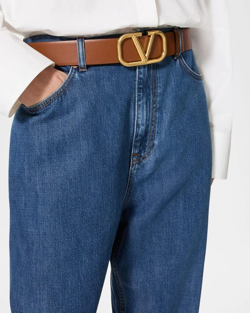Valentino VLogo Signature Reversible Leather Belt, 40mm 2