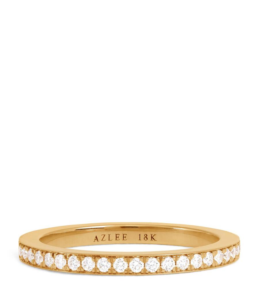 Azlee Yellow Gold and Diamond Eternity Ring