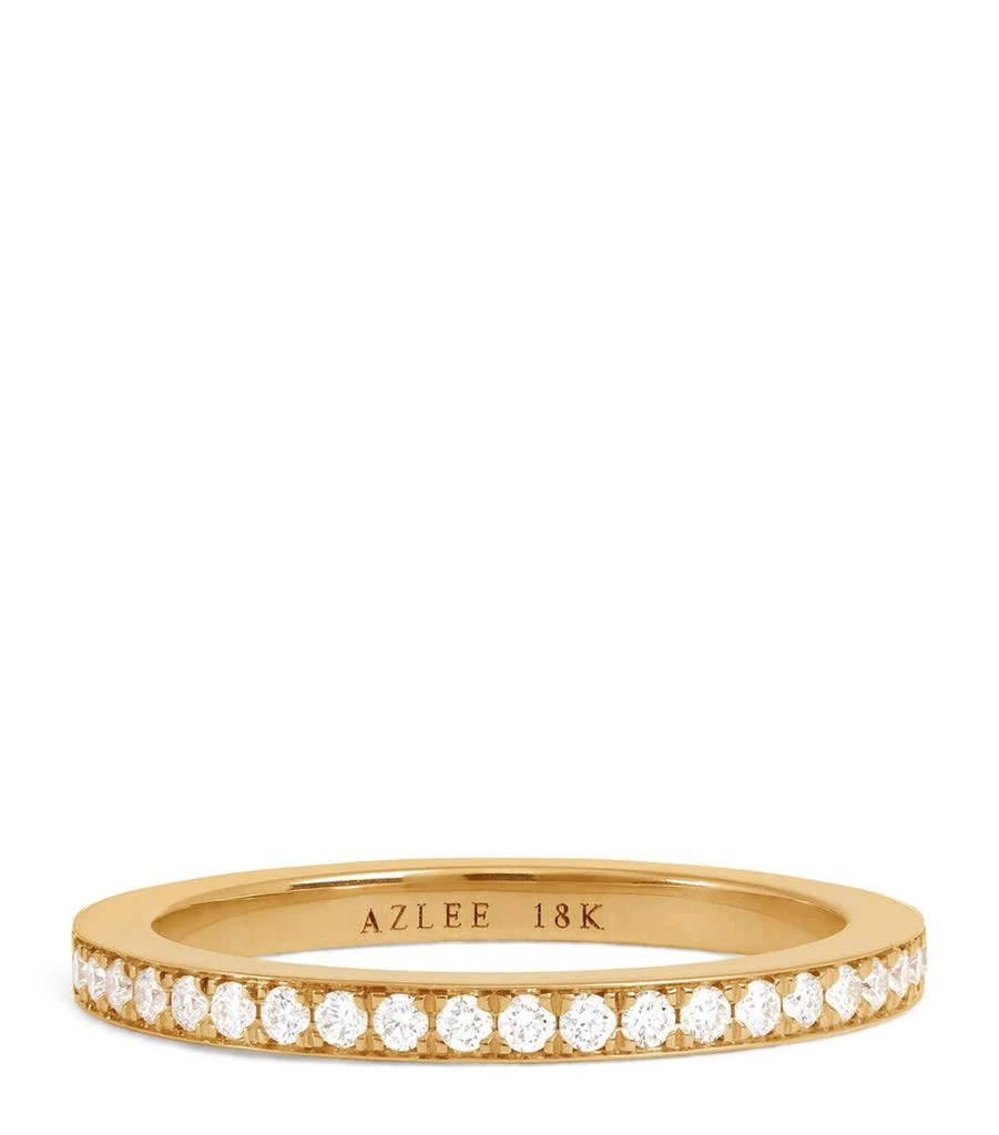 Azlee Yellow Gold and Diamond Eternity Ring 1