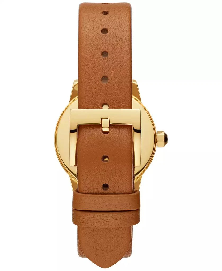 Tory Burch Women's Gigi Luggage Leather Strap Watch 28mm Interchangeable Set 3