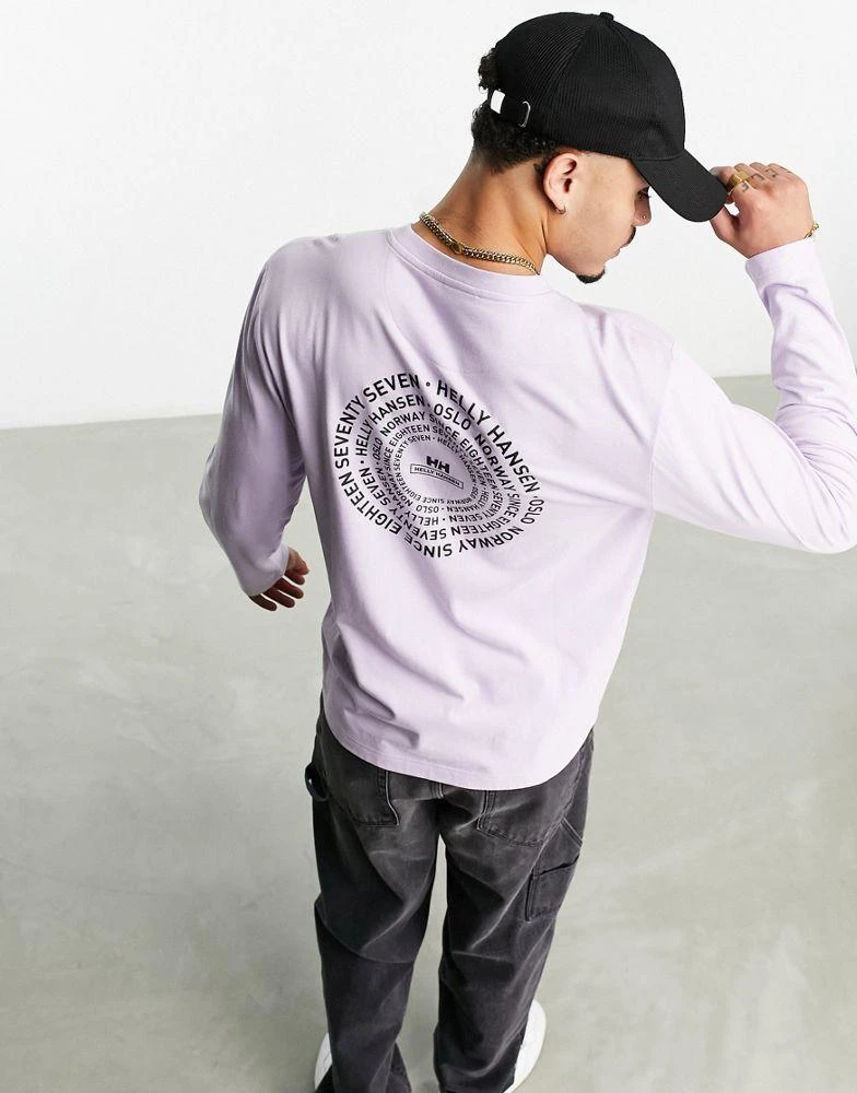 Helly Hansen Helly Hansen Move long sleeve top with back print in purple 1