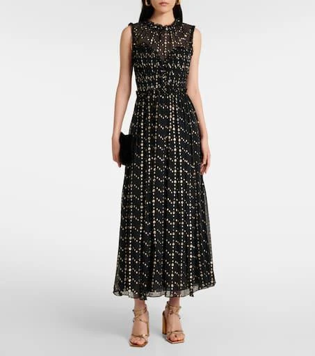 Ulla Johnson Kasia silk-blend lamé midi dress 2
