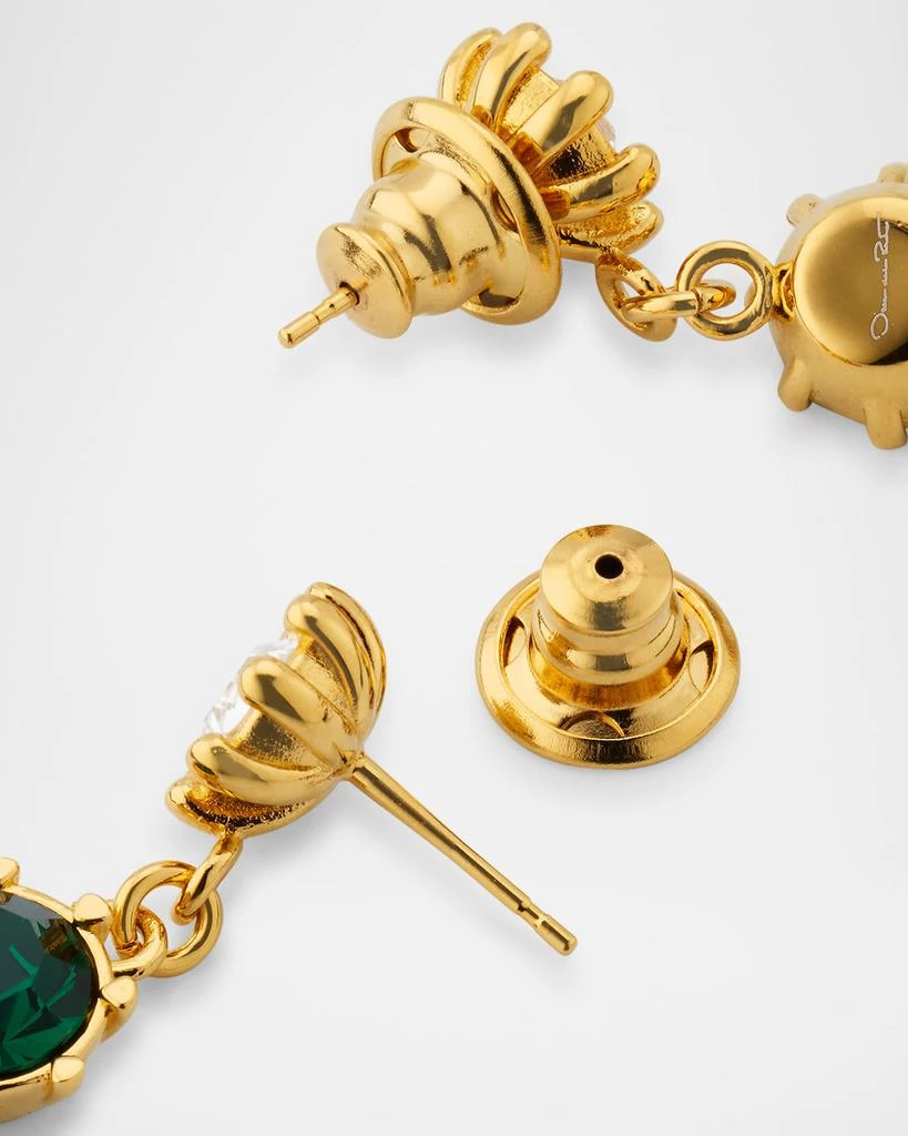 Oscar de la Renta Crystal Prong Drop Earrings 4