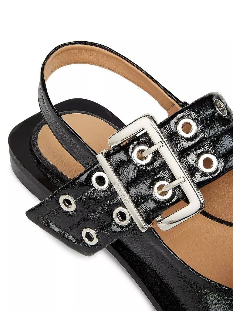 Ganni Buckle Ballerina Flats 5