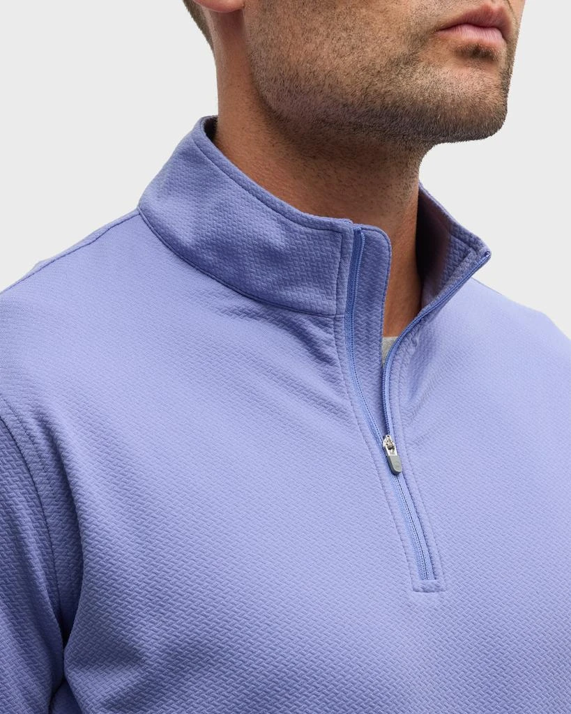 Peter Millar Men's Perth Crosshatch Quarter-Zip Performance Top 6