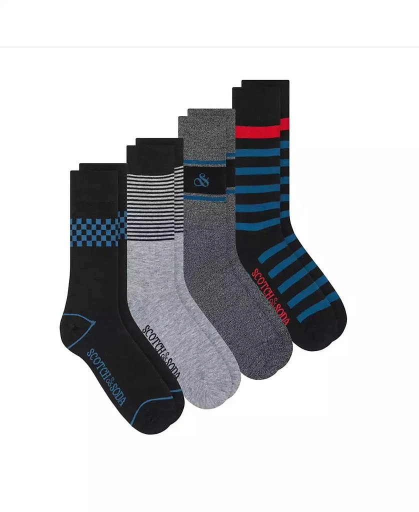 Scotch & Soda Men's 4-Pack Patterned Dress Socks Giftbox 1