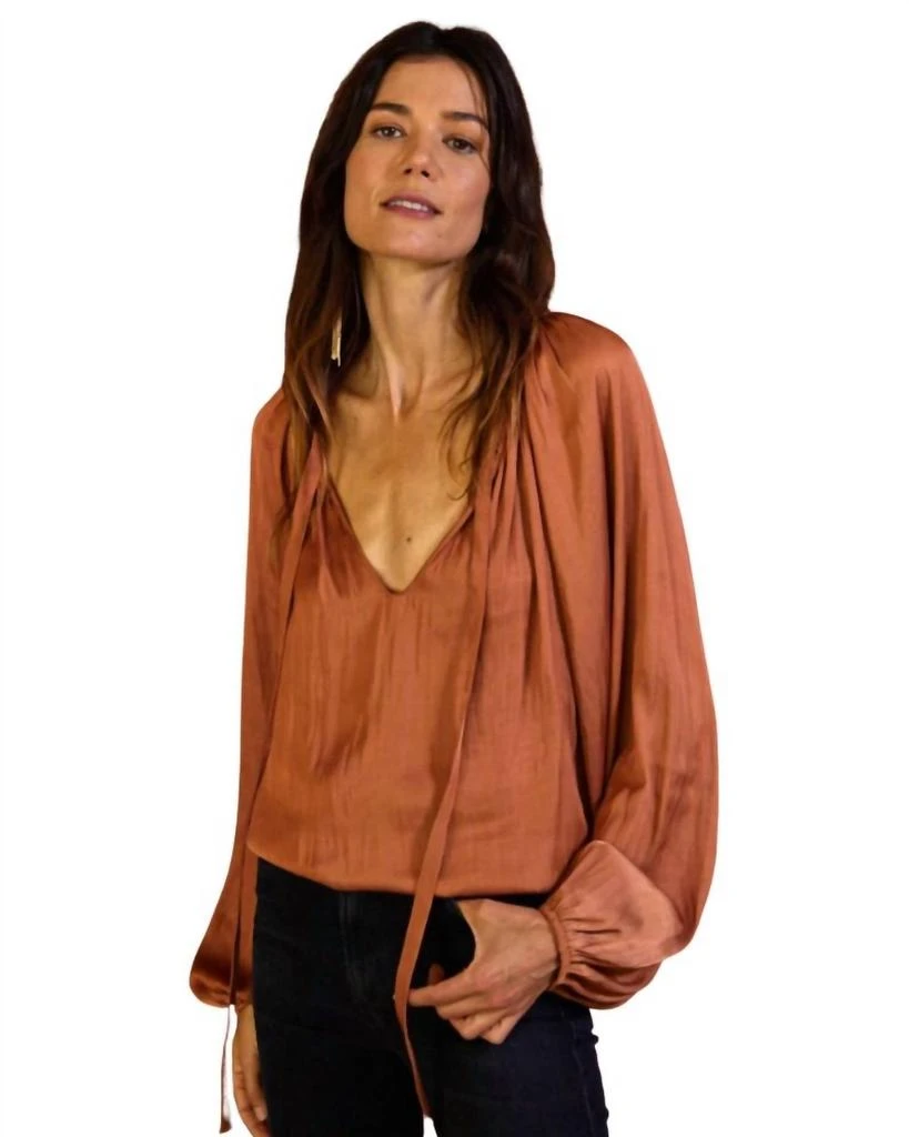 By Together By Together - Terracotta Satin Dream Top 3