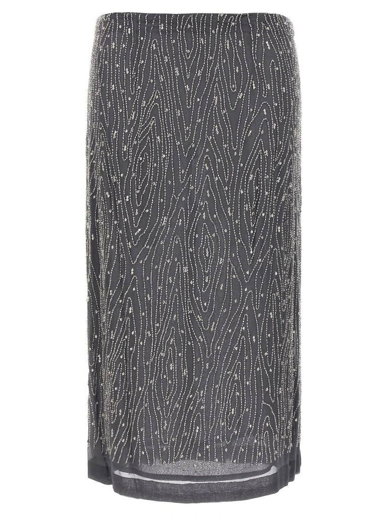 P.A.R.O.S.H. P.A.R.O.S.H. Sequin Embellished Midi Skirt 1