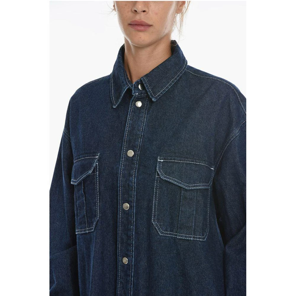 Anouki Anouki Denim Oversize Shirt with Utility Pockets 3