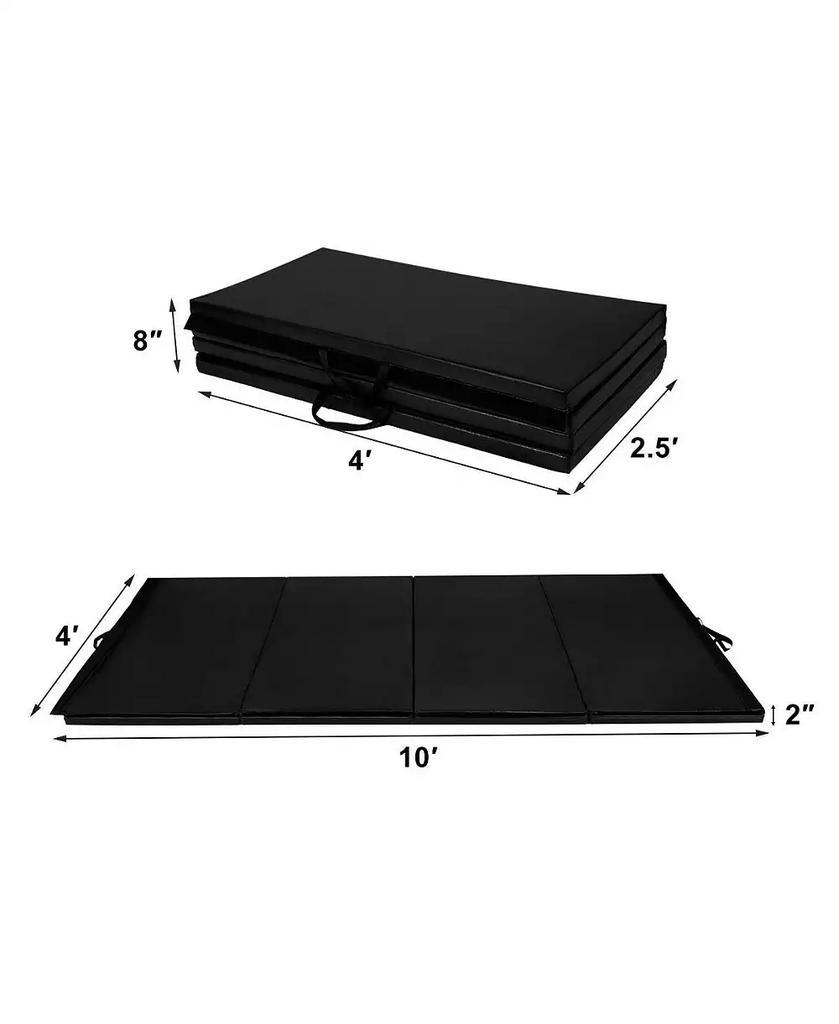 KUYOTQ 4 x 10 Feet Thick Folding Panel Gymnastics Mat