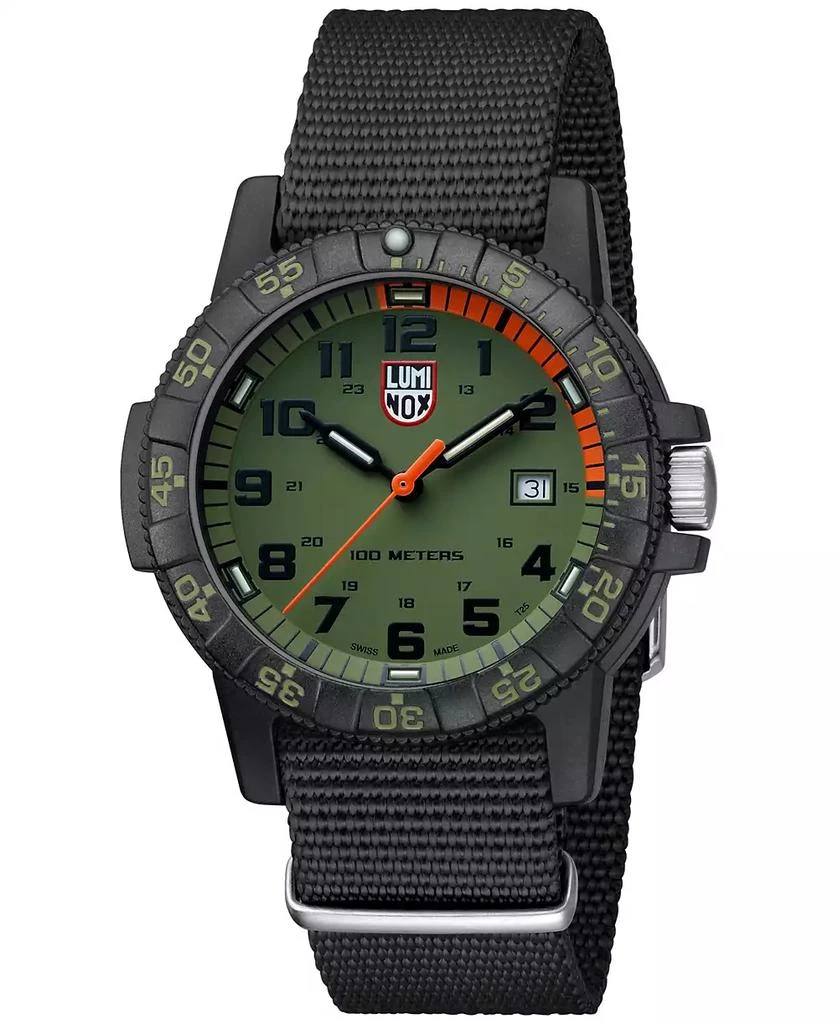 Luminox Men's Swiss Leatherback Sea Turtle Giant Dive Black NATO Strap Watch 44mm 1