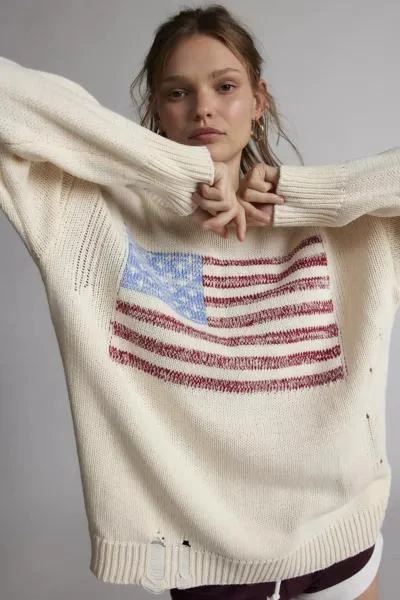 BDG BDG American Flag Crew Neck Sweater 3