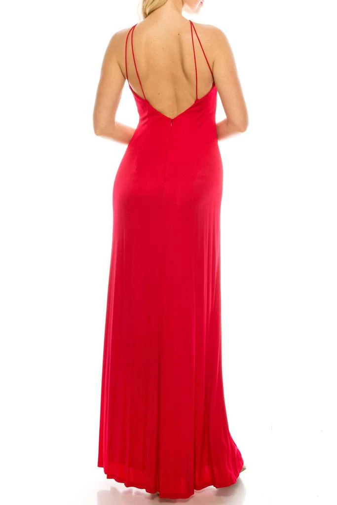 carolyn halter sheath dress Windsor Carolyn Crepe Midi Formal Dress in White | Size: L