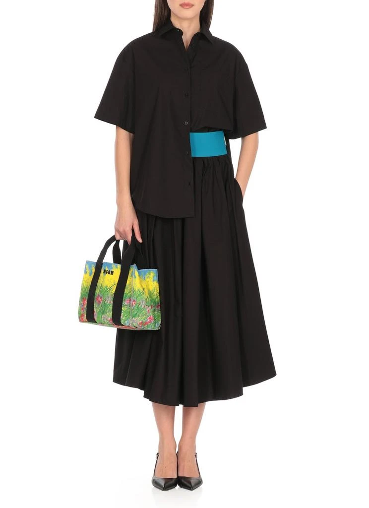MSGM MSGM Pleated Color-Block Skirt 4