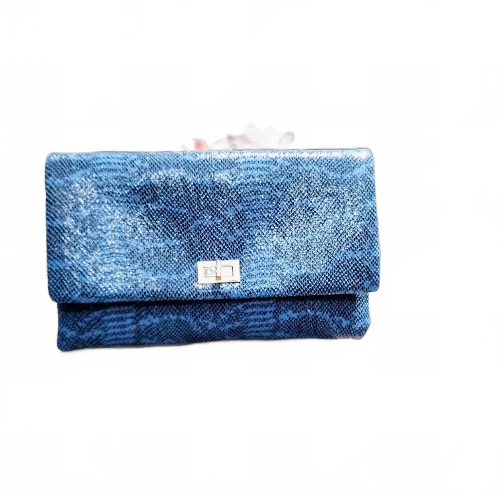 Urban Expressions Rykard Snake Clutch Crossbody Bag In Blue 2