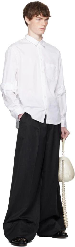 Simone Rocha Gray Wide Leg Multi Belt Loop Trousers 4