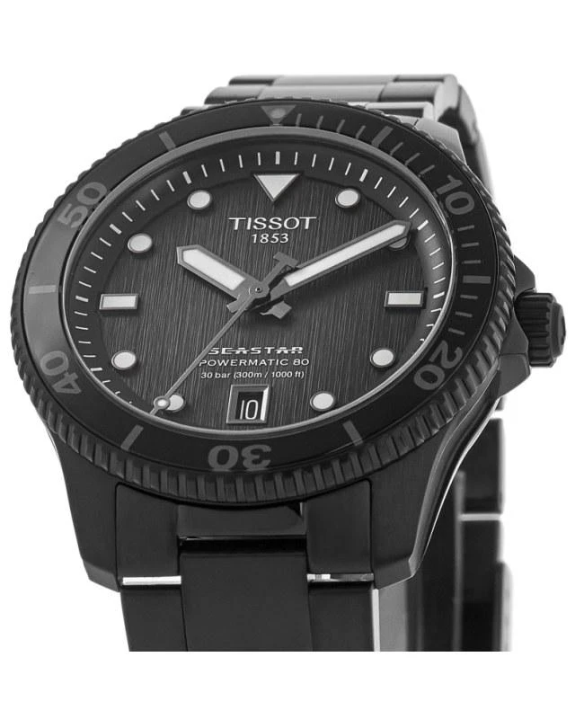 Tissot Tissot Seastar 1000 Powermatic 80 Graded Grey-Black PVD Black Steel Men's Watch T120.807.33.051.00 2