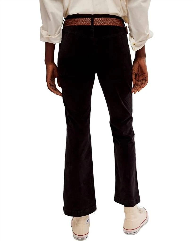 Free People High Time Kick Flare Velvet Pants In Black 2