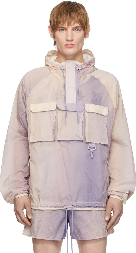 RCOS Purple & Tan Packable Nylon Anorak Jacket 1