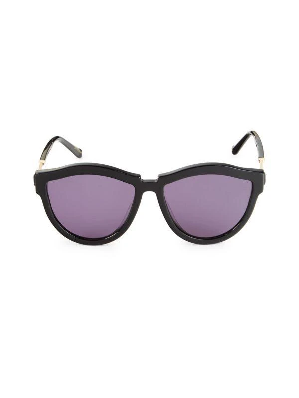 KAREN WALKER Harvest Hybrid 57MM Round Sunglasses 1
