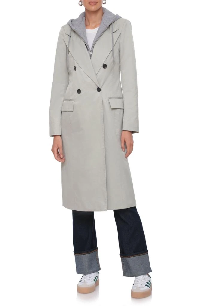 Avec Les Filles Hooded Double Breasted Trench Coat 5