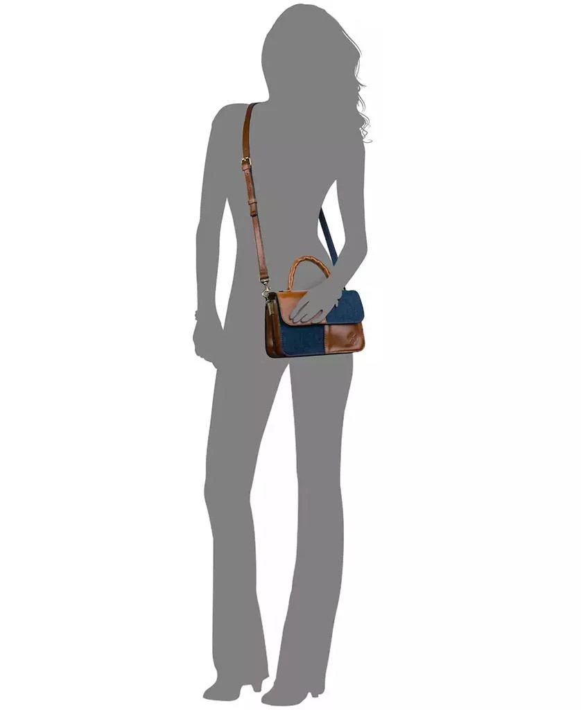 Patricia Nash Garnet Mini Leather and Denim Crossbody 5