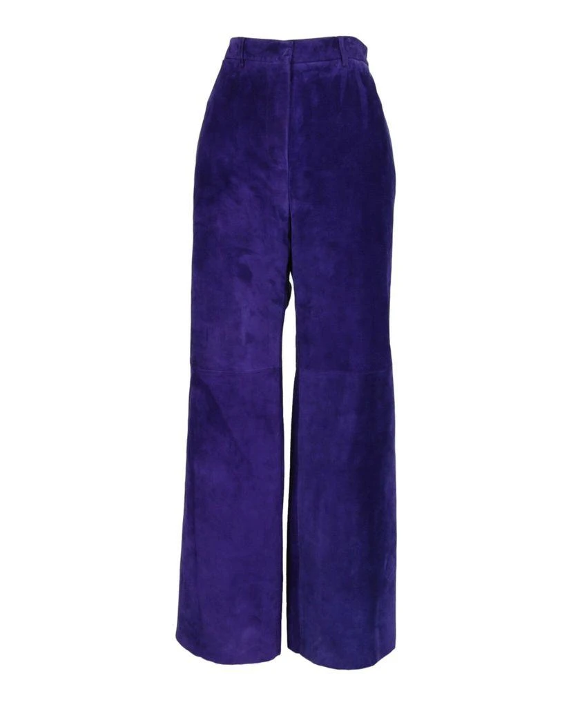 salvatore ferragamo Suede High-Waisted Pants 3