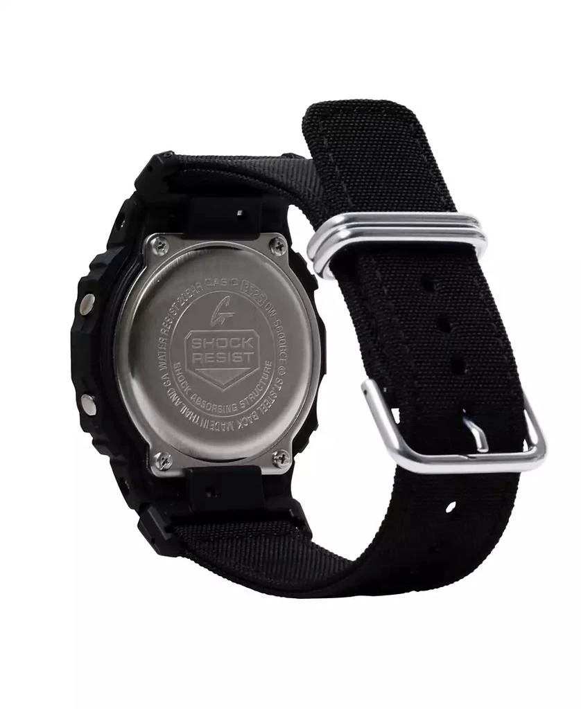 G-Shock Men's Digital Black Cordura and Resin Watch, 42.8mm, DW5600BCE-1 3