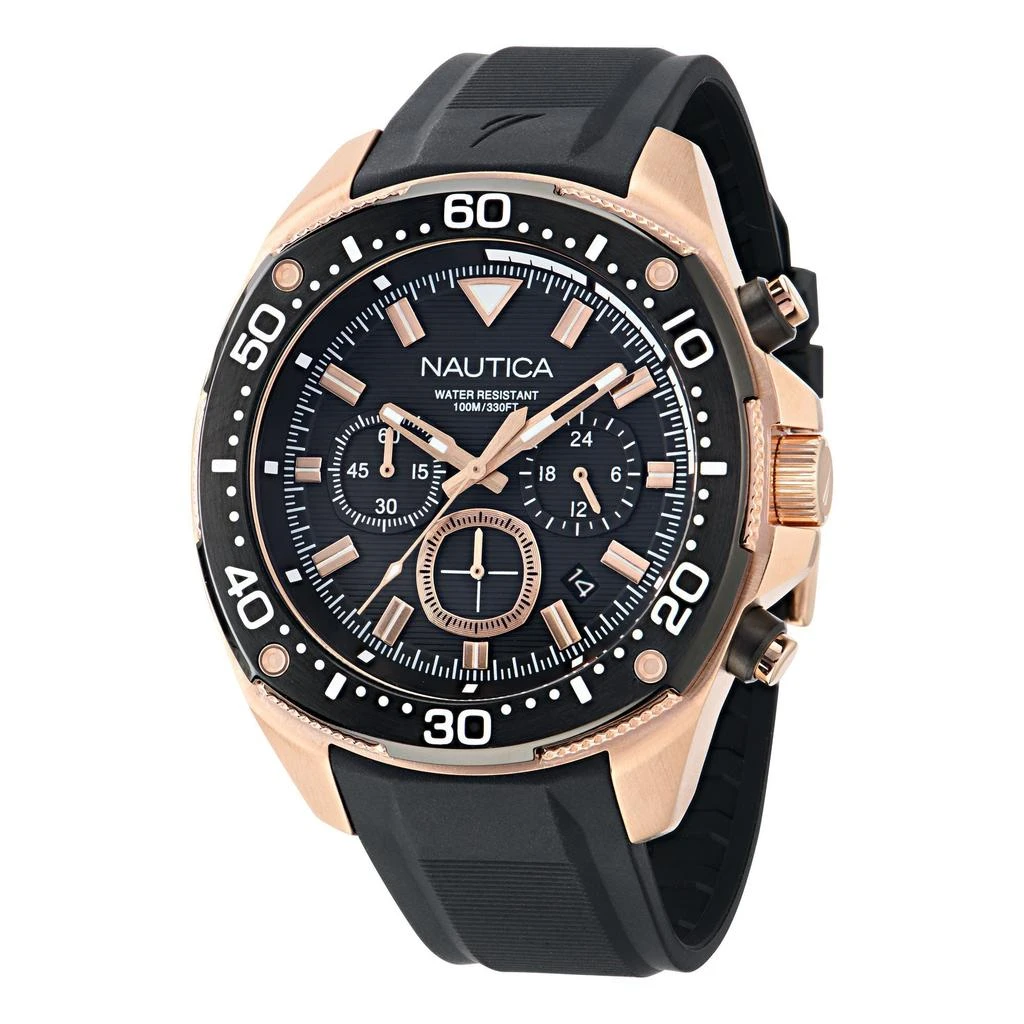 Nautica Mens Nct Blue Sail Chronograph Silicone Watch 1