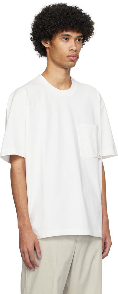Solid Homme White Pocket T-Shirt