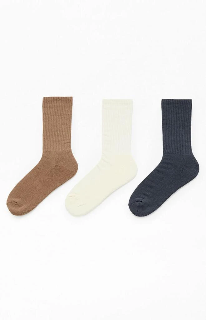 PacSun 3 Pack Neutral Crew Socks 2