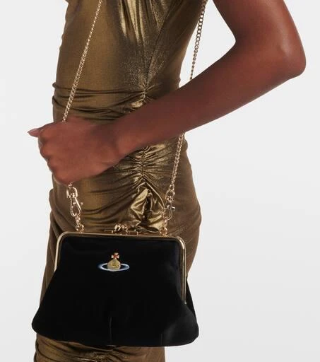 Vivienne Westwood Granny Frame Orb velvet tote bag 2