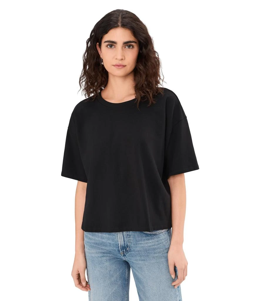 Eileen Fisher Pima Cotton Stretch Jersey Crew Neck Tee