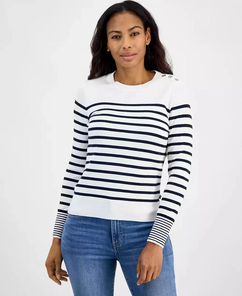 Tommy Hilfiger Women's Striped Marniere Sweater 1