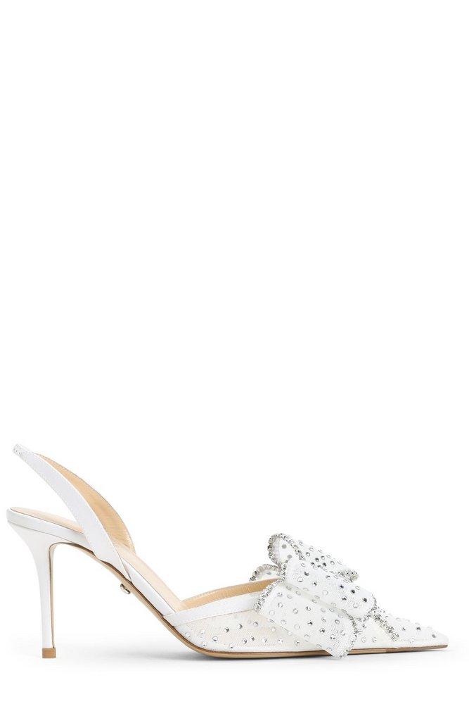 Mach & Mach Mach & Mach Bow Embellished Slingback Pumps