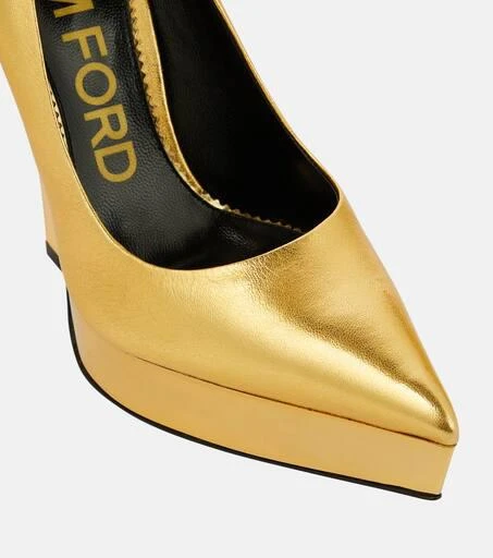 Tom Ford Metallic leather platform pumps 5