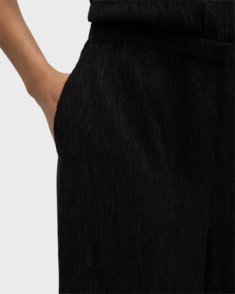 Eileen Fisher Cropped Wide-Leg Crinkled Jumpsuit 5