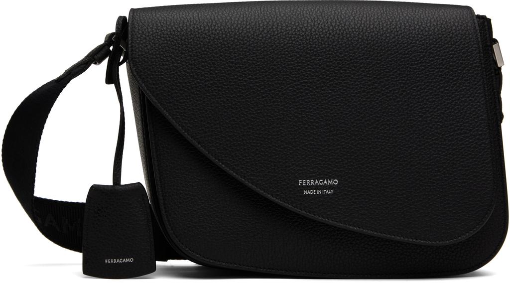 Salvatore Ferragamo Black Fiamma Crossbody Bag