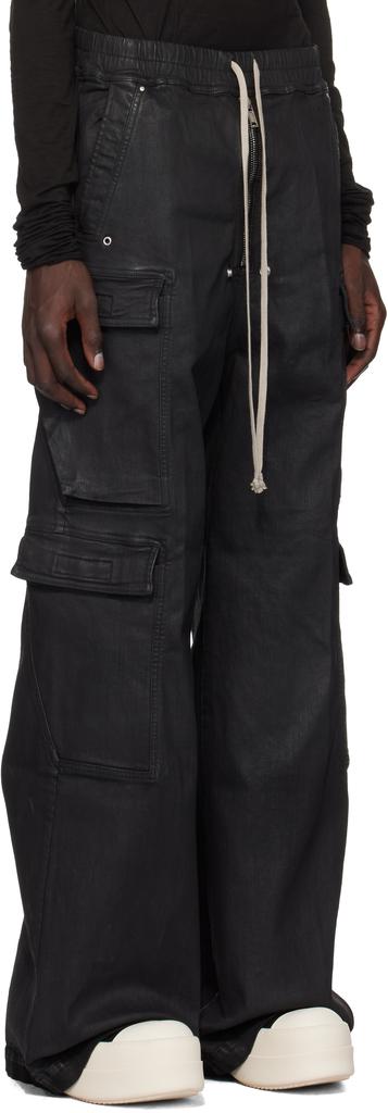 Black Porterville Double Cargo Jumbo Belas Denim Cargo Pants