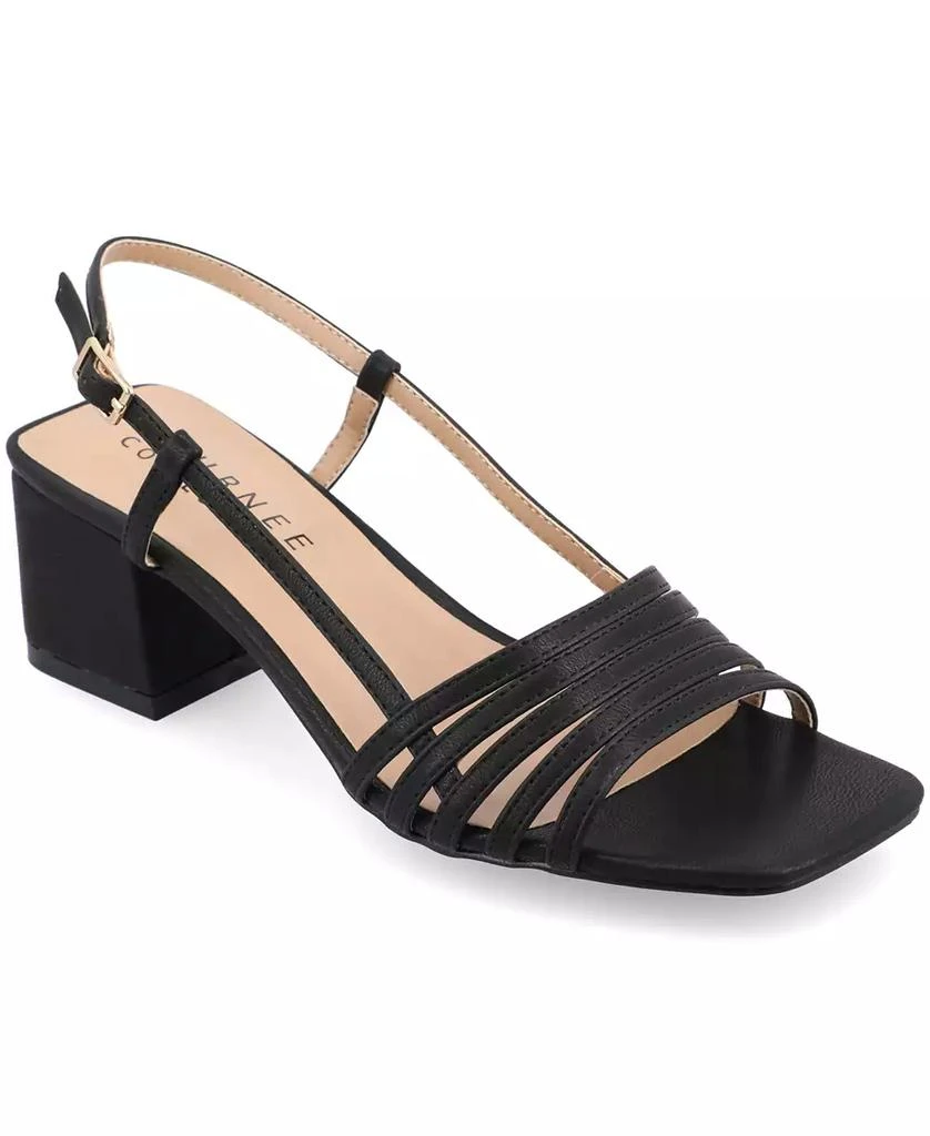 Journee Collection Women's Shayana Slingback Block Heel Sandals 3