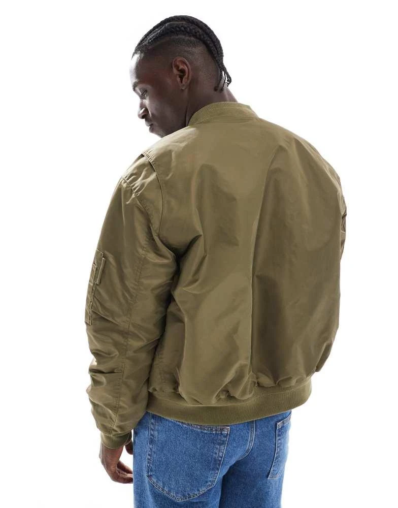 River Island River Island MA1 bomber jacket in khaki 2