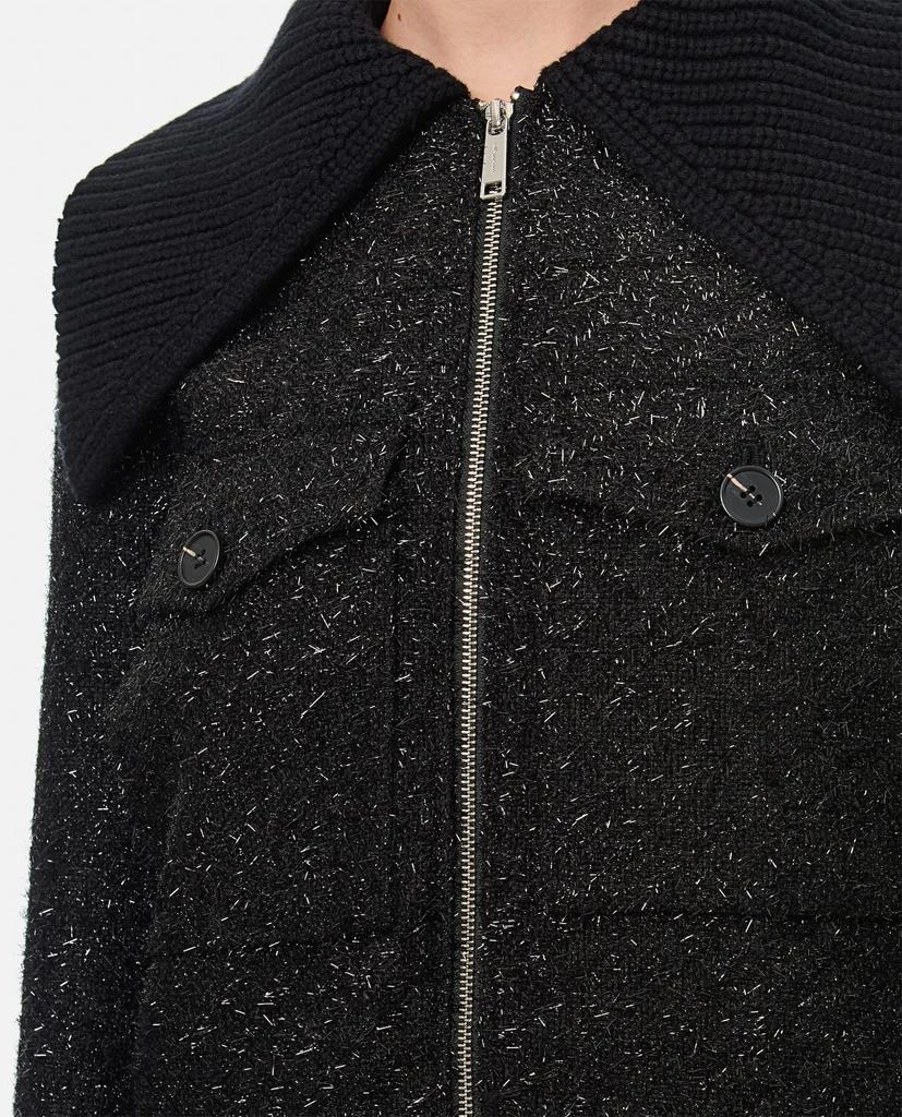 Self Portrait Tinsel Boucle Bomber Jacket 3