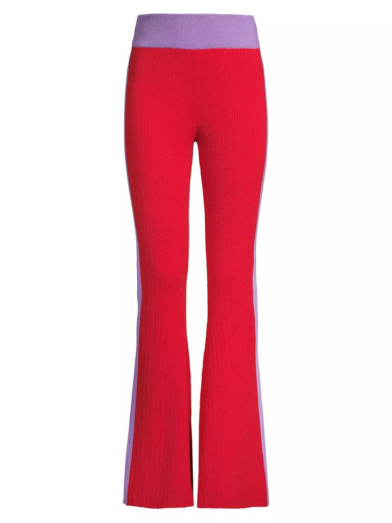 Victor Glemaud Flared Colorblocked Wool Pants