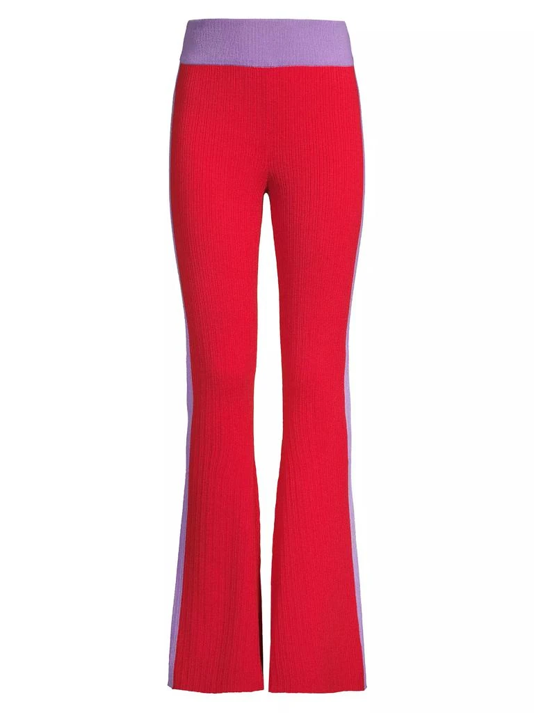 Victor Glemaud Flared Colorblocked Wool Pants 1