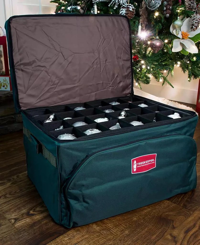 TreeKeeper Christmas Ornament Storage Box with Top Pocket 3
