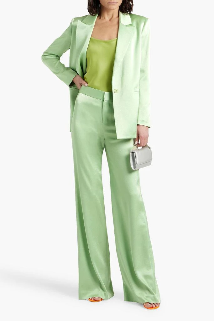 Alice + Olivia Deanna satin-crepe bootcut pants 2