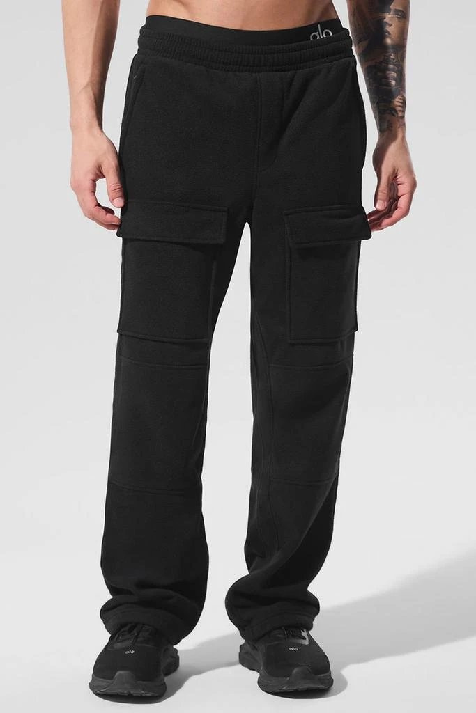 Alo Polar Fleece Ridge Cargo Pants - Black 1