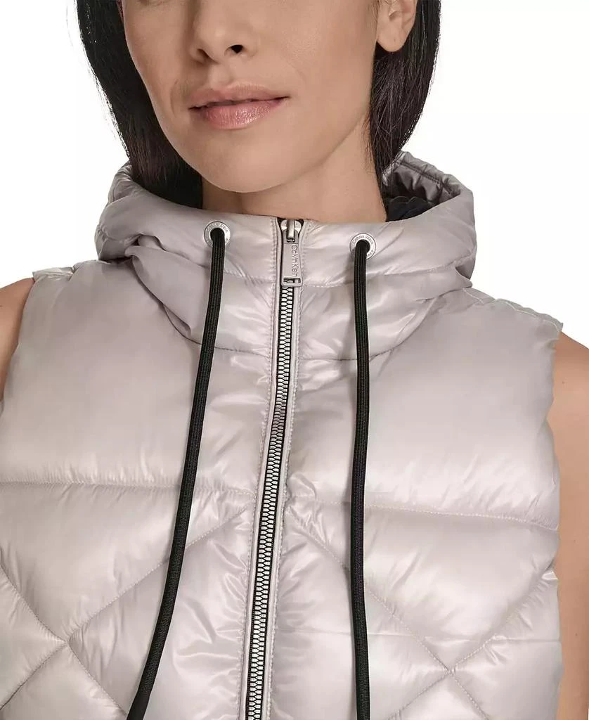 Calvin Klein Women's Performance Diamond Quilt Hooded Puffer Vest 3