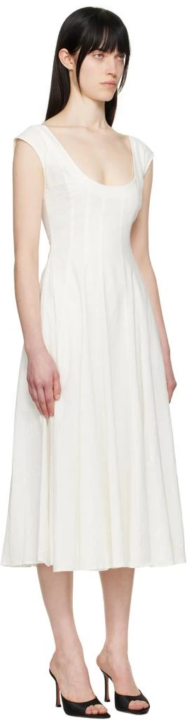 GUIZIO White Leila Midi Dress 2