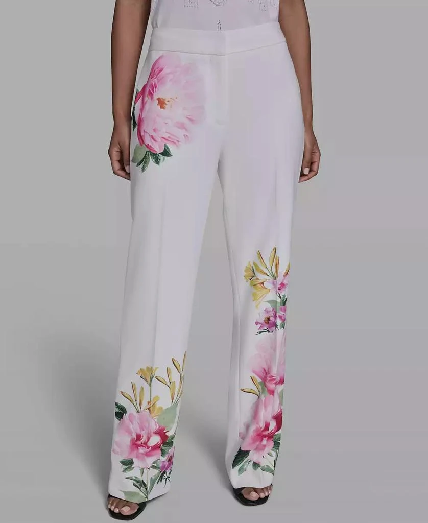 Karl Lagerfeld Paris Women
s Placed Floral Print Pants